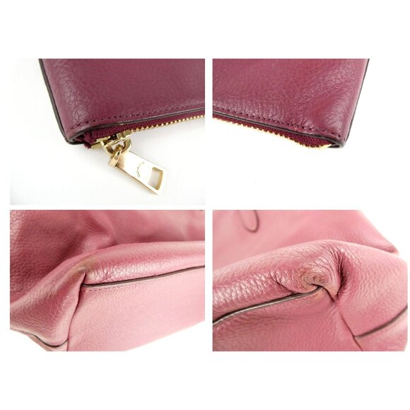 Coach Taylor Wine Leather Shoulder Bag 38312 - Picture 8 of 13